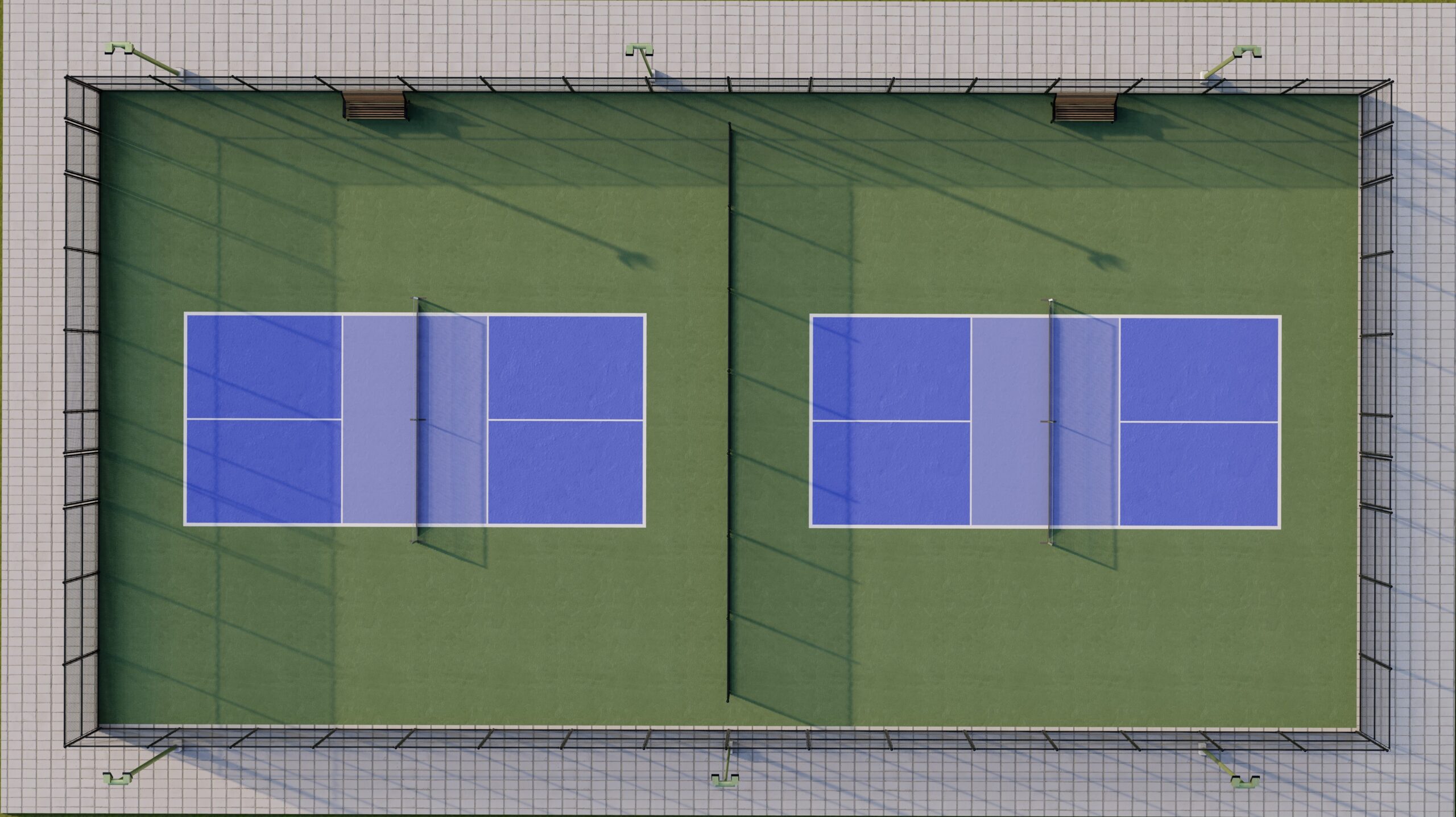 1 tennis courts converted to 1 pickleball courts