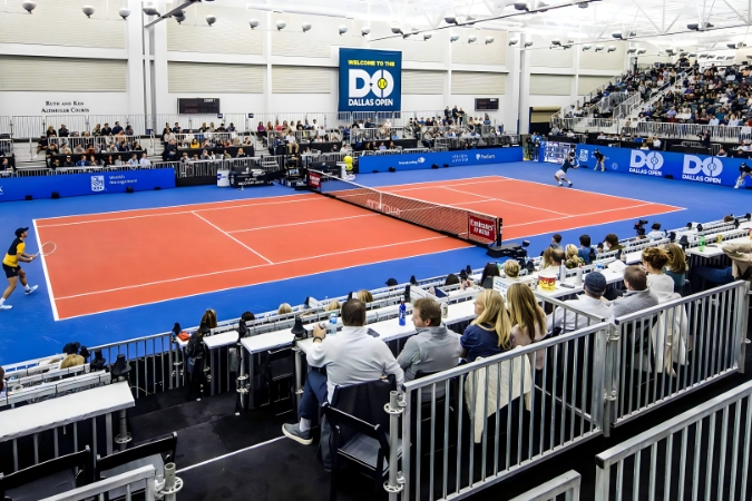 indoor tennis match