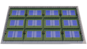 12 pickleball courts layout