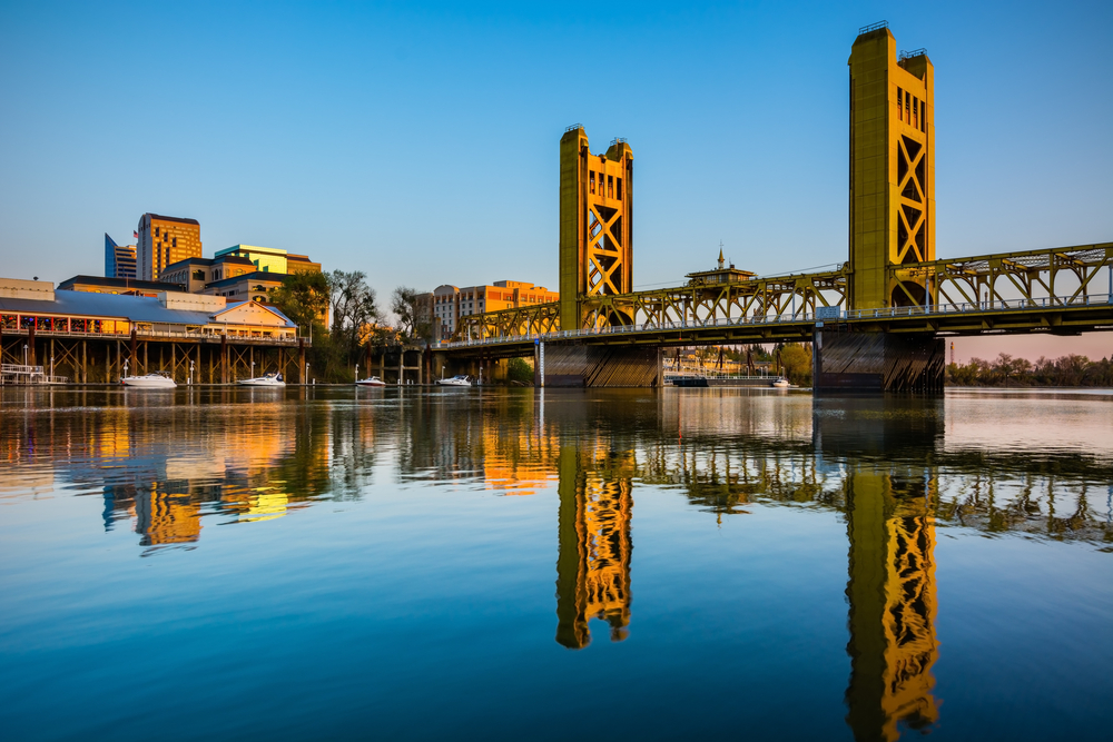 Sacramento bridge and skyline