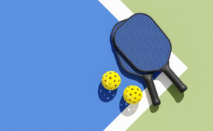 pickleball paddles and balls