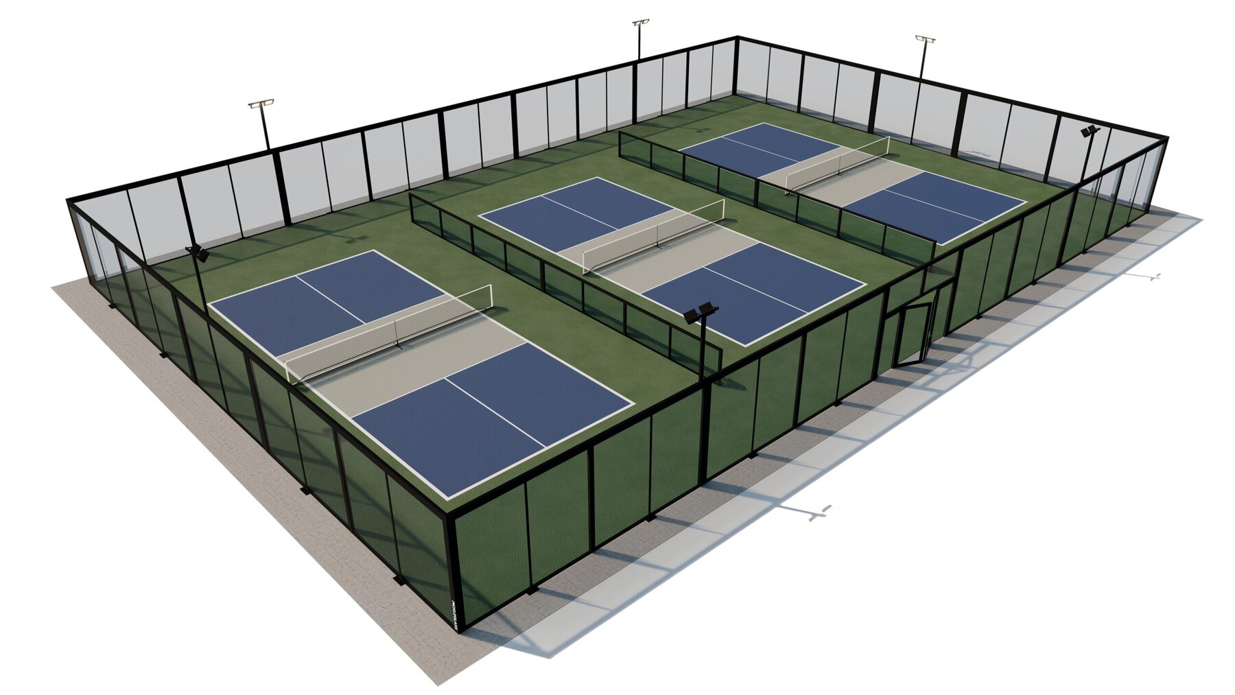 PICKLEGLASS™ TRIPLE COURT