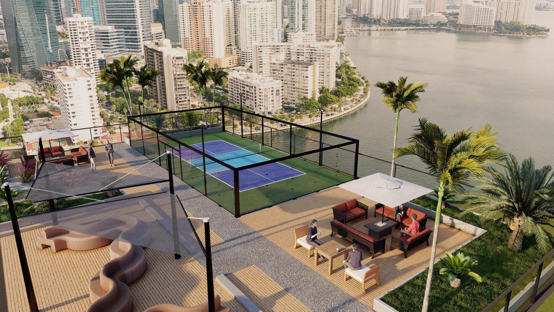 Miami Rooftop PICKLEGLASS™ Pickleball Court