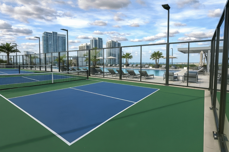 PICKLEGLASS Pickleball Courts Sound Mitigation