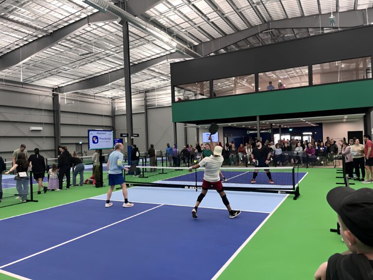 INFINITYFLEX court dividers for pickleball at Atlantic Pickleball Club