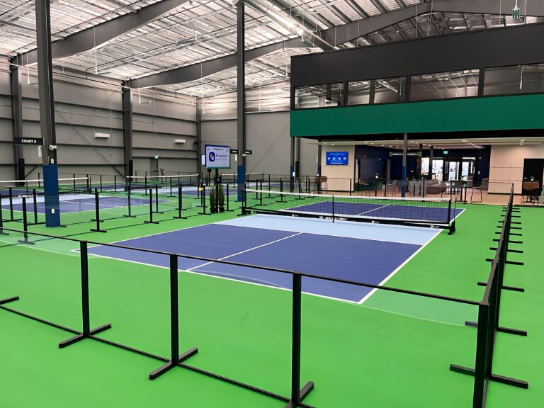 INFINITYFLEX court dividers for pickleball at Atlantic Pickleball Club