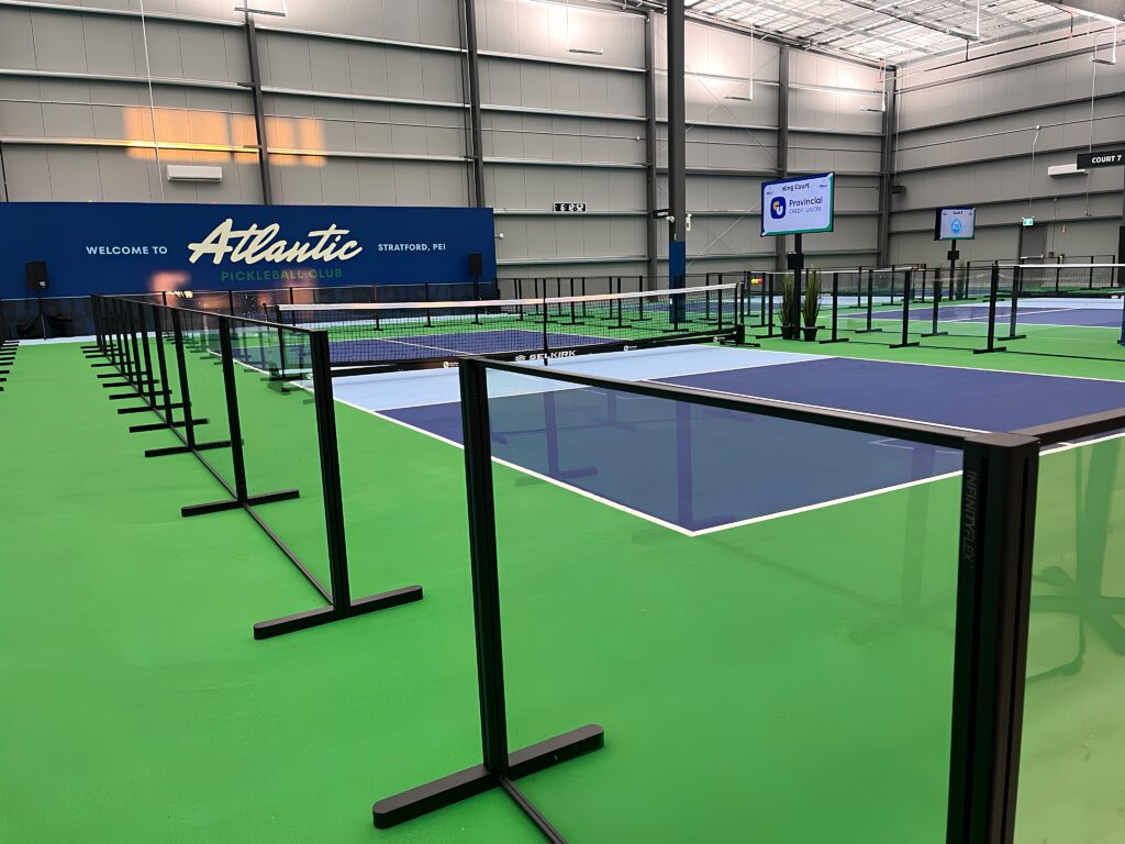 INFINITYFLEX court dividers for pickleball at Atlantic Pickleball Club