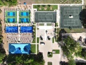 Apogee Club courts bird eye view