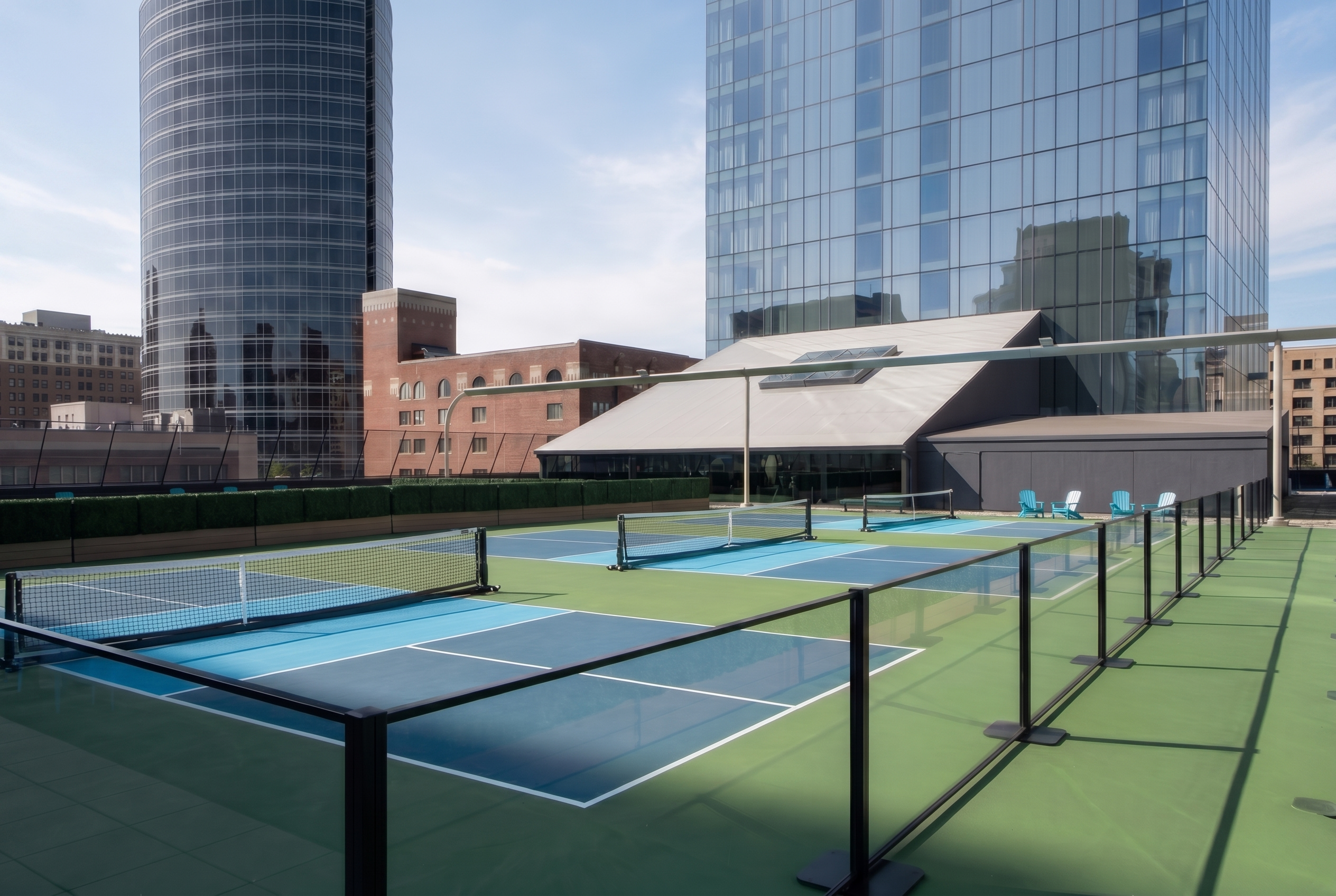 Rooftop Pickleball courts