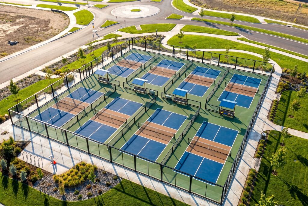Sterling Ranch Glass Pickleball Courts