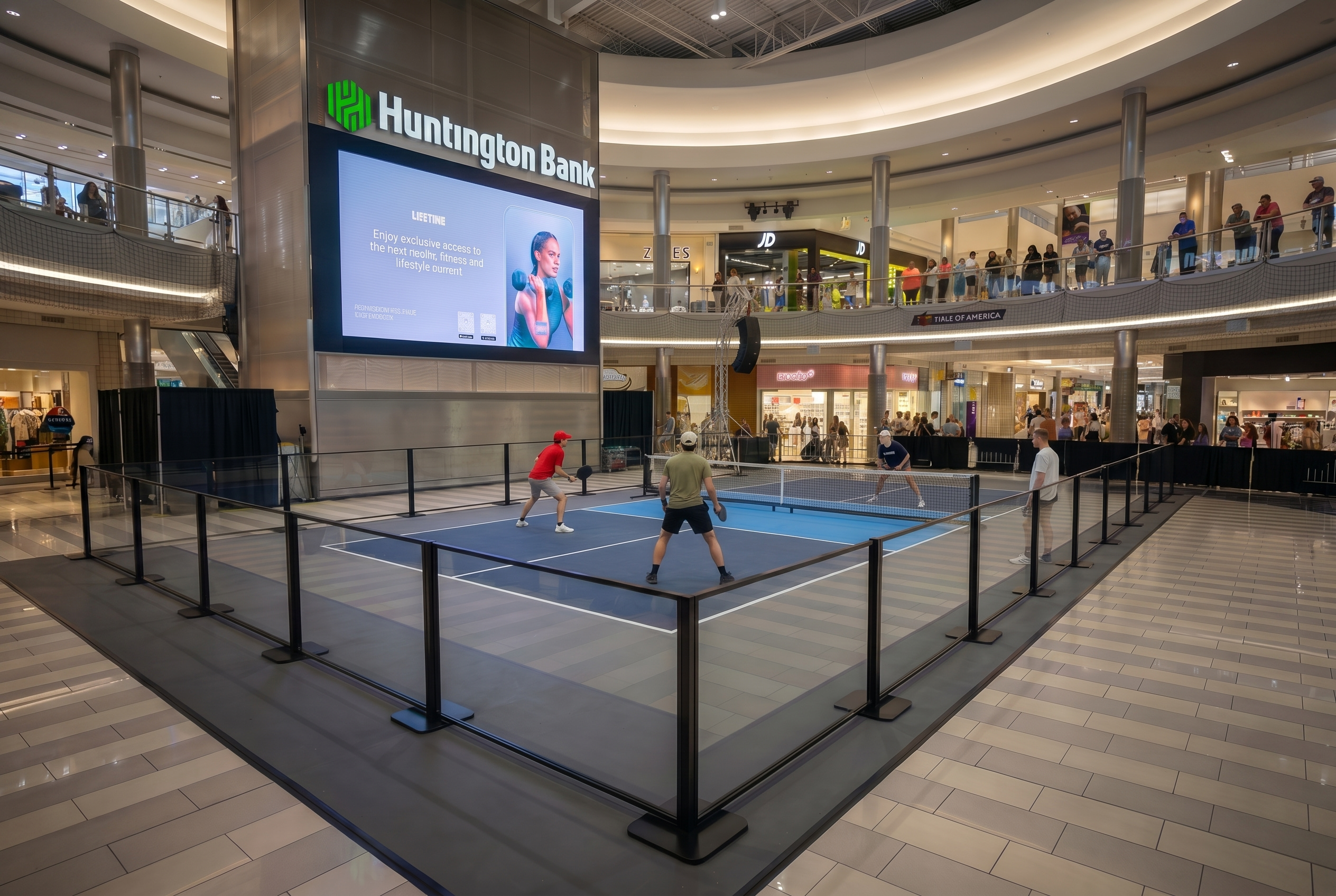 temporary pickleball courts