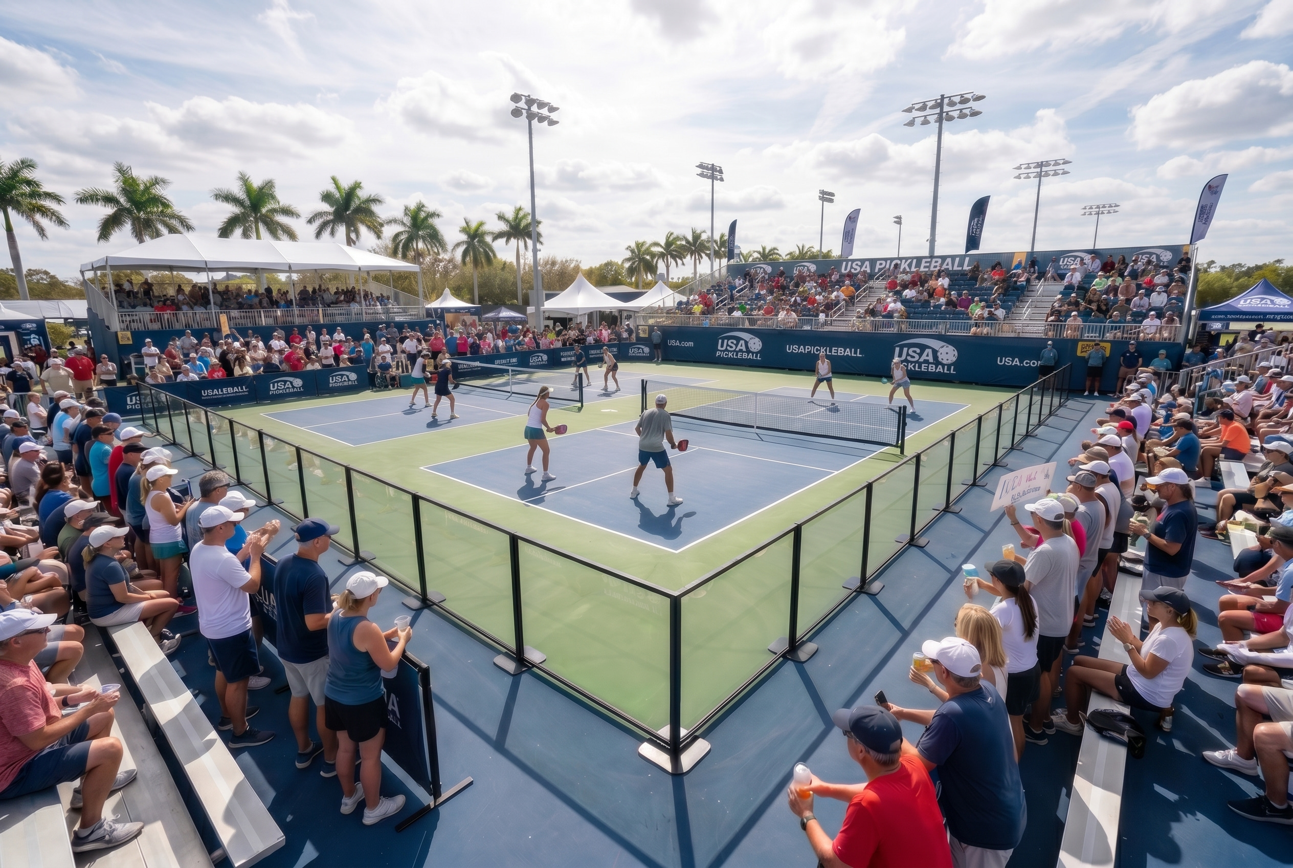 USA Pickleball Modular Court Barriers