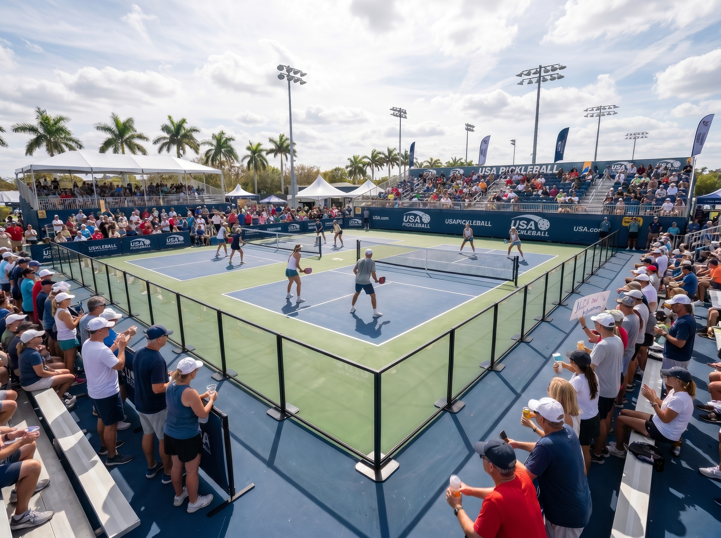 USA Pickleball Modular Court Barriers