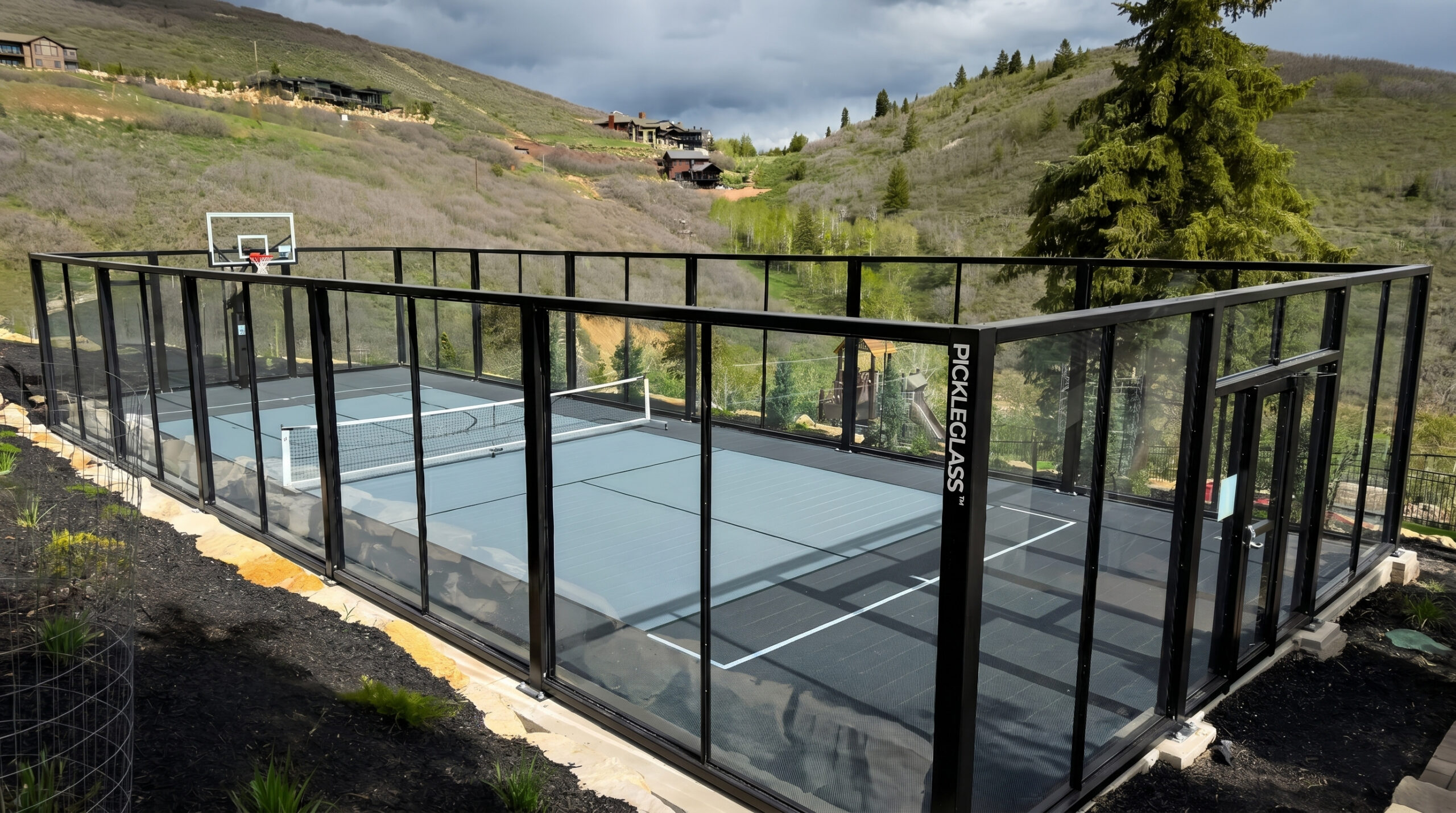 Private estate pickleball court