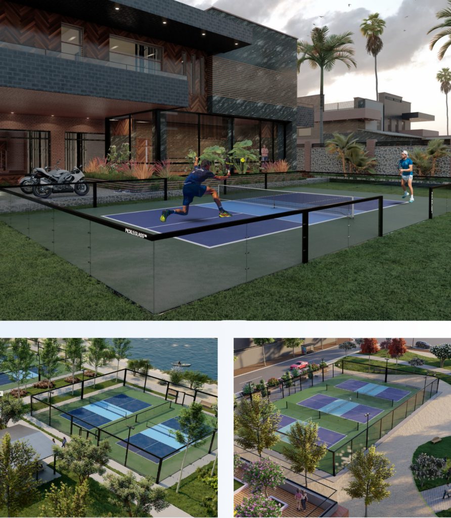 Backyard Glass Pickleball Fence